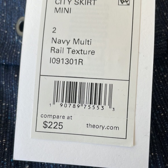 Theory - Navy Mini Skirt (size 2) - Picture 3 of 4